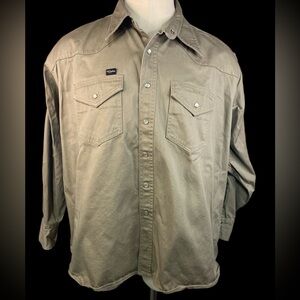 Walls (NWOT) Tan Long Sleeve Button-Up Heavy Work Shirt Men’s 4XL